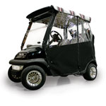 Club Car-EZGO-Yamaha - Red Dot 3-Sided Black Over-The-Top Soft Enclosure